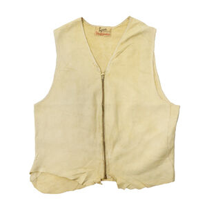 Vintage 40s Simpson's Leather Zip-Up Vest Size N/A